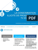 Etude Hadopi: Consommation Illicite de Programmes TV en Direct - Synthèse