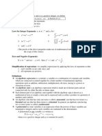 Integer Exponents: A A A A A