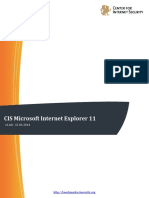 CIS Microsoft Internet Explorer 11 Benchmark v1.0.0