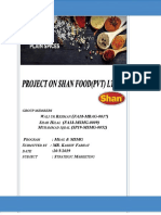 Marketing Report On Shan Foods Industry .