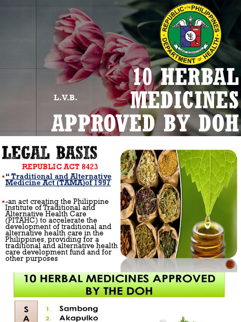 10 Herbal Medicines Approved by Doh PDF Garlic Herbalism