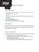 Personal Information: Middleware & Java Engineer