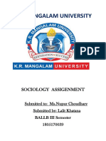 K.R Mangalam University: Sociology Assigenment