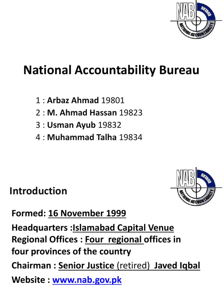 National Accountability Bureau PDF Corruption Applied Ethics