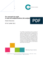 Wieviorka Du Concept de Sujet PDF