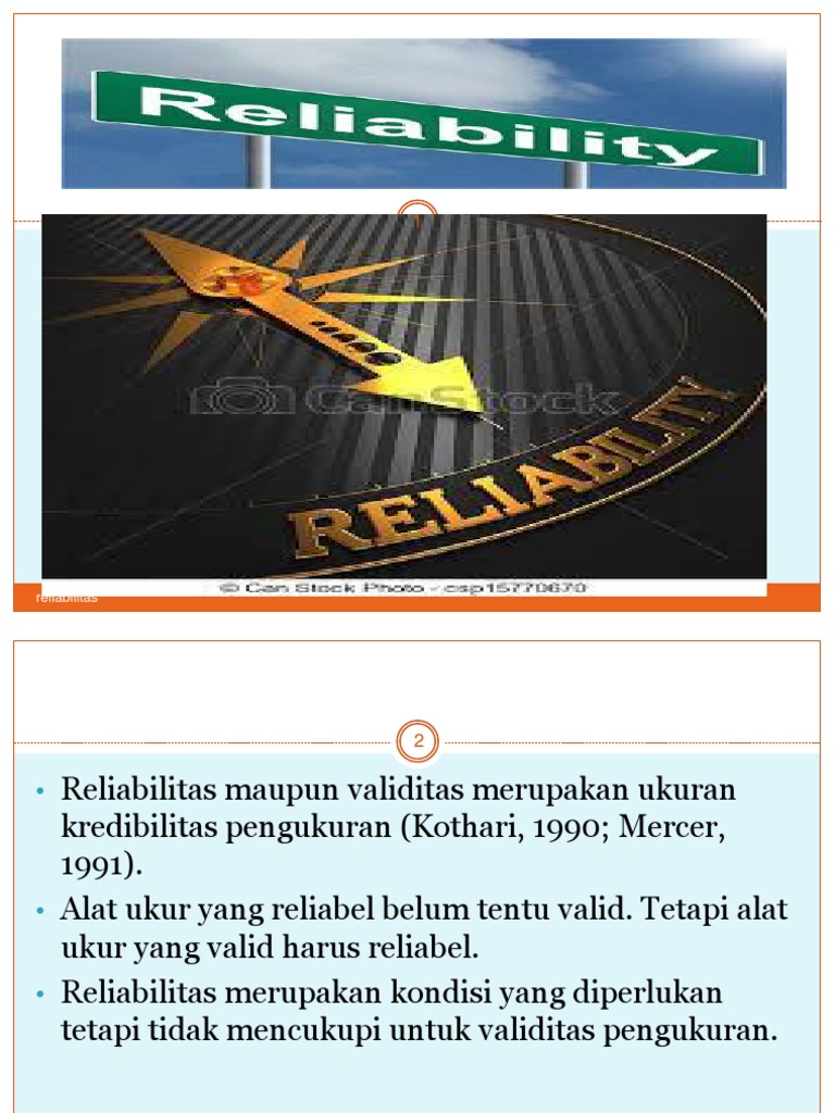 Reliability | PDF