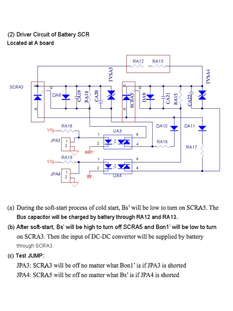 Driver Circuit of Battery SCR: Located at A Board | PDF