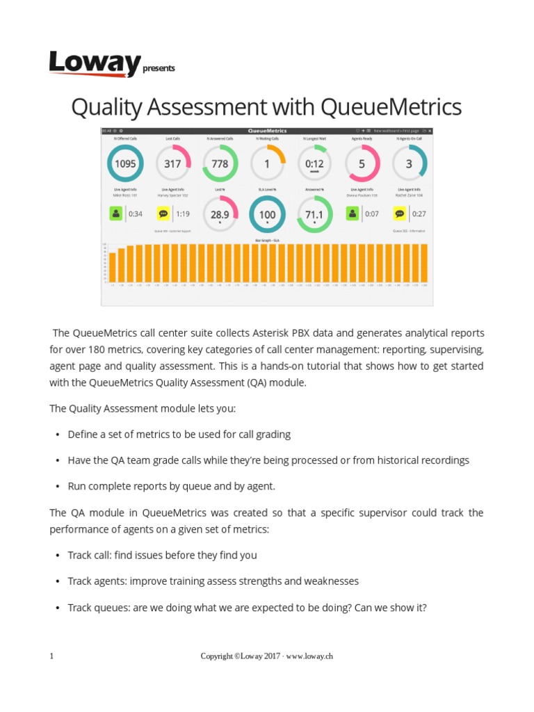 Queuemetrics Quality Assessment Pdf Call Centre Cognitive