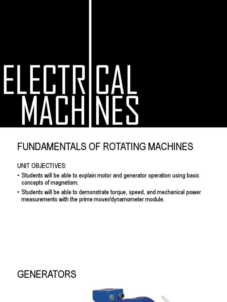 Electrical Machines | PDF | Electromagnetic Induction | Electric Generator