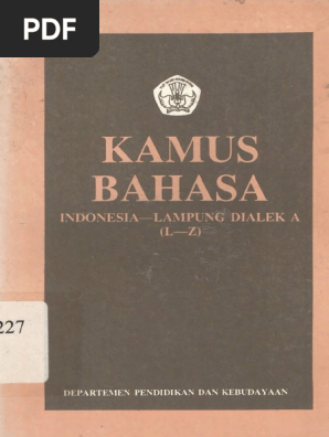 Kamus Bahasa Indonesia Lampung Dialek A