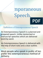 Extemporaneous Speech