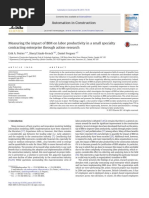 2015 - Poirier E.A. Et Al - Measuring The Impact of BIM On Labor Productivity in A Small Specialty Contracting Enterprise PDF