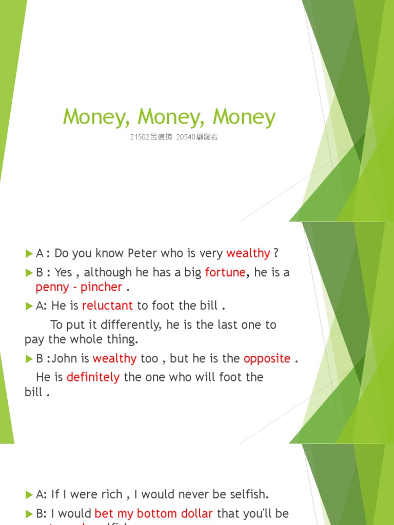 Money, Money, Money | PDF | Law