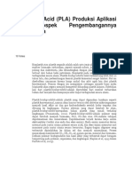 Polylactic Acid (Pla) Produksi Aplikasi Dan Prospek Pengembangannya Di Indonesia