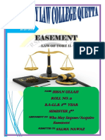 Easement: Law of Tort Ii