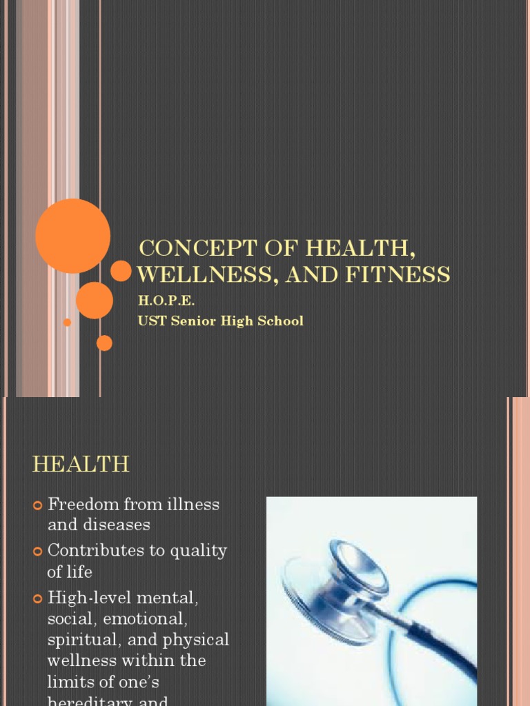 Concept of Health Wellness and Fitness | PDF | Physical Fitness ...
