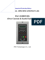 PAC-E100ST Over Current & Earth Fault Relay Technical Specifications