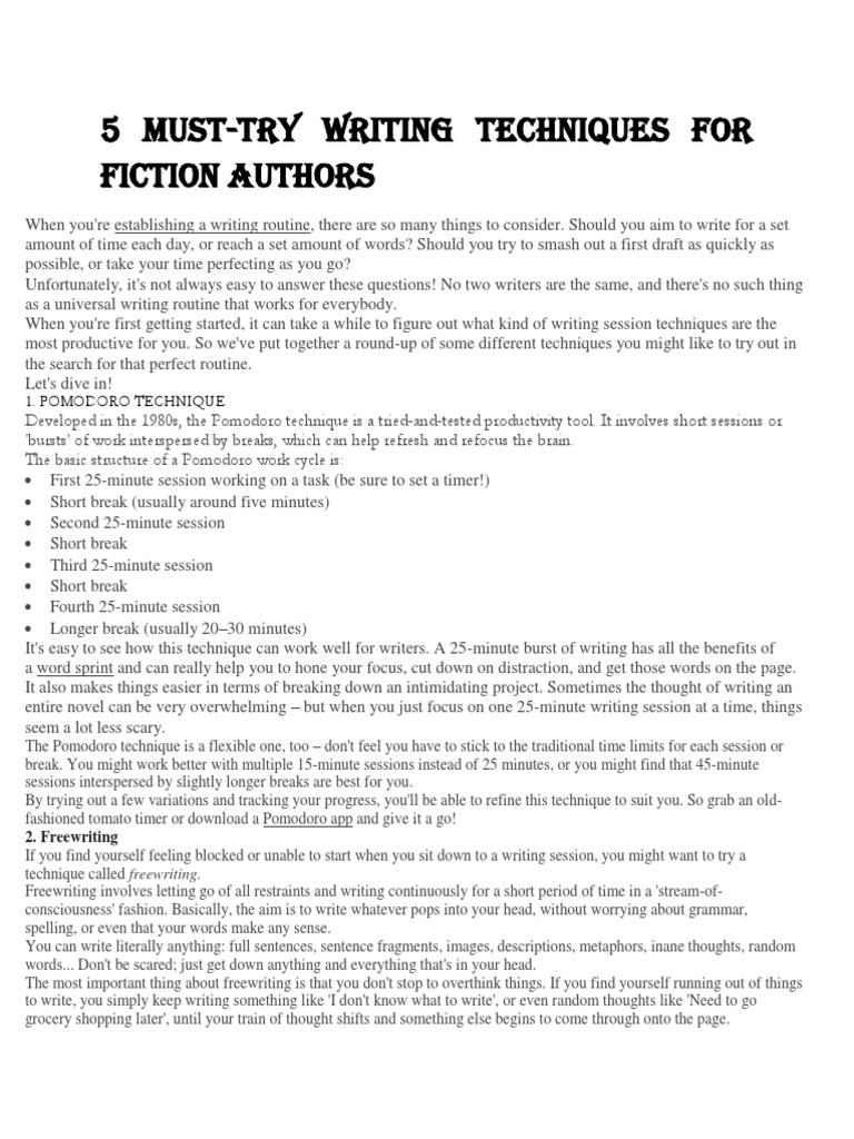 5 Things Writers Should Avoid | PDF | Time | Writing