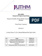 BDA40804 Integrated Engineering Design: Proposal: Portable 20 Litre Bottle Automatic Cleaning Machine