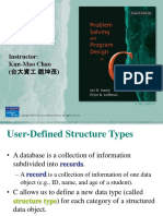 Structure and Union Types: Instructor: Kun-Mao Chao (台大資工 趙坤茂)