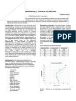 Determinacion de La Curva de Solubilidad