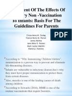 Assessment of The Effects of Primary Non - Vaccination To Infants: Basis For The Guidelines For Parents