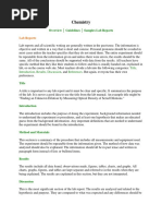 Chemistry: Overview Guidelines Samples Lab Reports