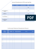 Continuing Professional Development (CPD) Learning Plan