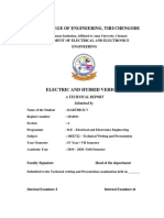 KSR Engineering Report on Hybrid and Electric Vehicles