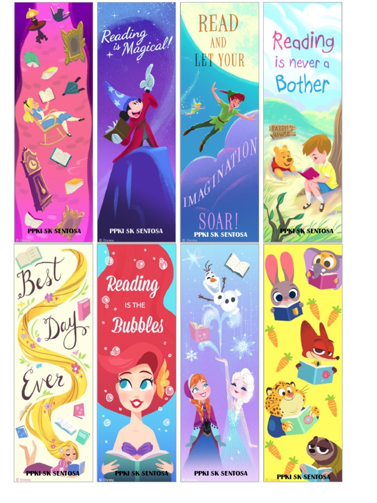 Disney Family Printable Disney Bookmarks