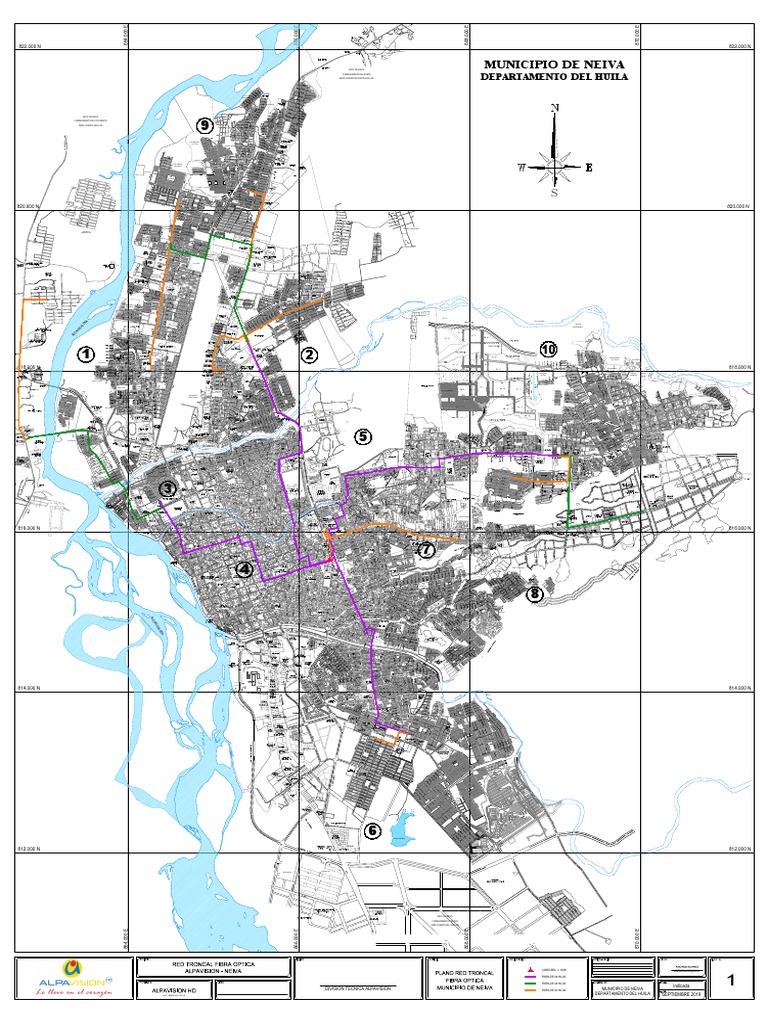 Mapa Red Fibra Optica Neiva | PDF | Colombia
