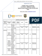 Agenda - Algebra Lineal (E-Learning) - 2019 II Período 16-04