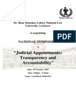 "Judicial Appointments: Transparency and Accountability": National Symposium