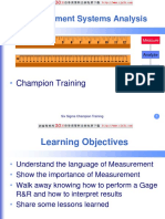 Measurement Systems Analysis: Champion Training