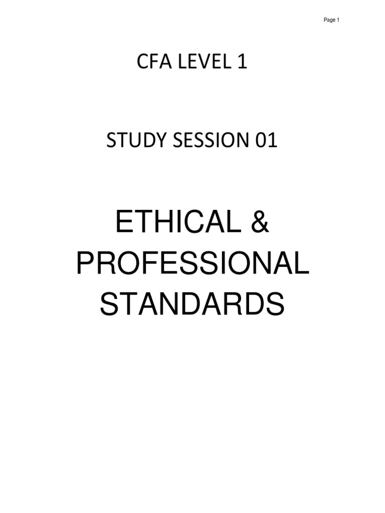 2019 CFA Level 1 Mindmap | PDF | Conflict Of Interest | Regulatory ...