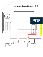 Diagram Emergency Lamp Genset 1 & 2: Relay 220volt