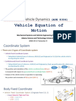 Advanced Vehicle Dynamics: Vehicle Equation of Motion