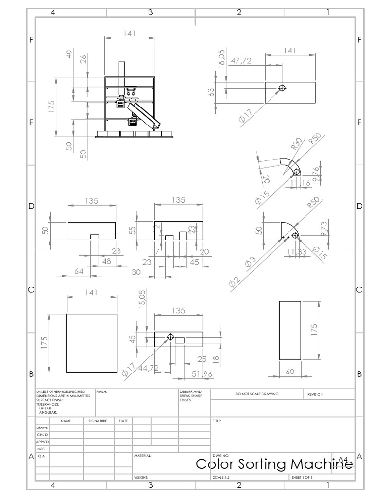 Arduino Project - Color Sorting Machine Drawings PDF | PDF | Industrial ... image.