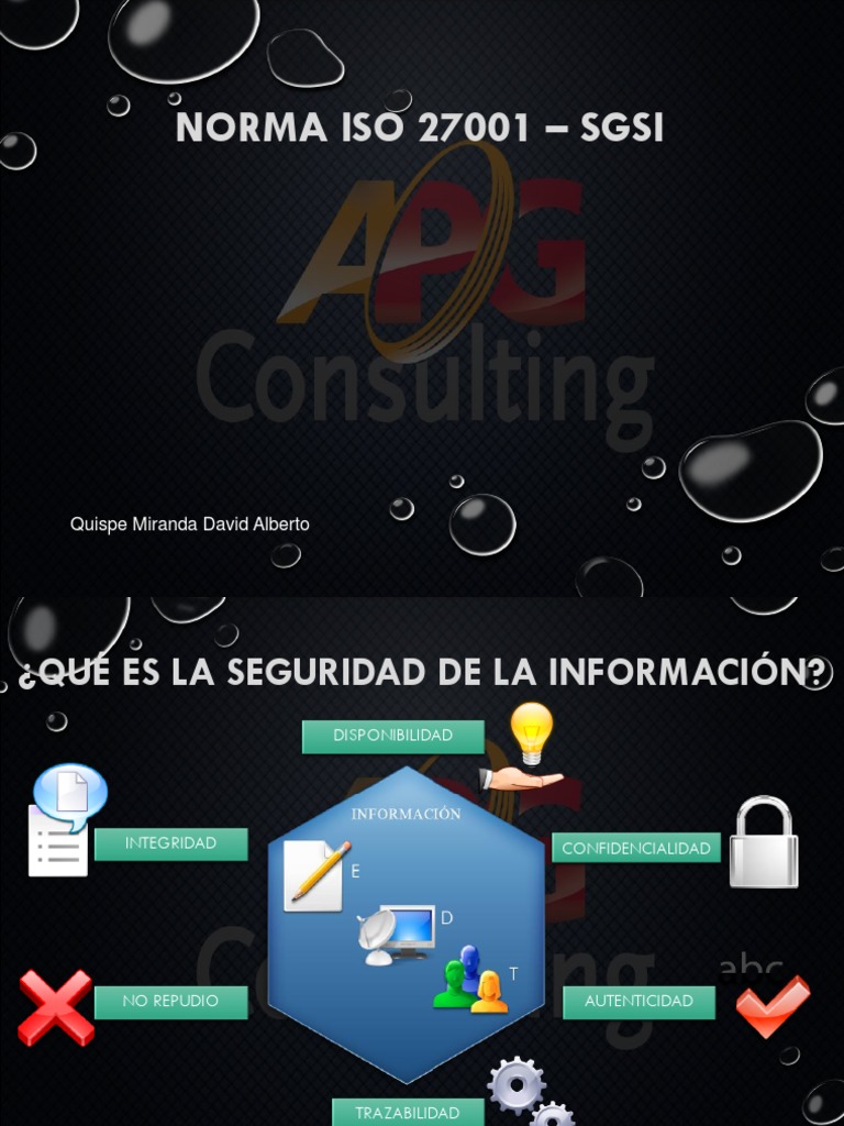 Norma Iso 27001 Sgsi Pdf Seguridad De Información La Seguridad