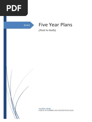 5 Year Plans