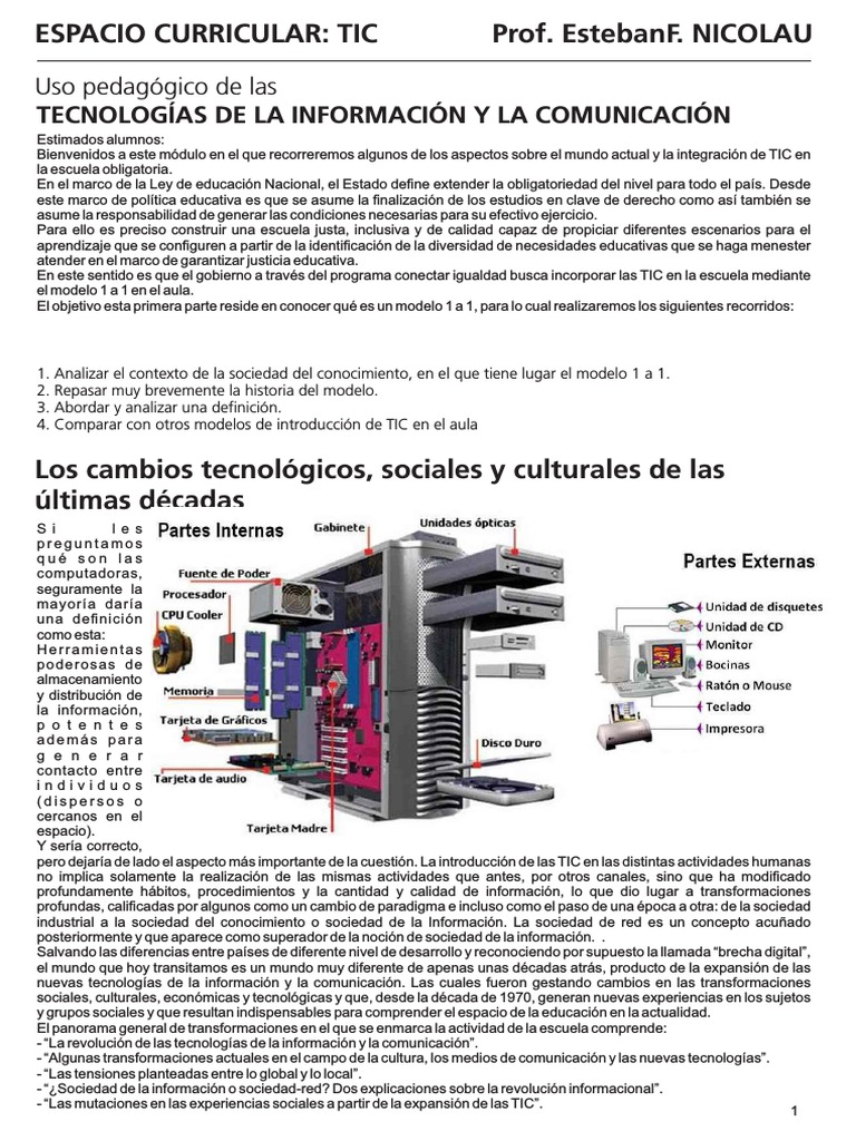 Transformaciones Sociales y TIC en Educación | PDF | Tecnología de ...