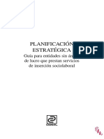 PLANIFICACIÓN ESTRATÉGICA - Guía para entidades sin ánimo  de lucro que prestan servicios de inserción socio-laboral. CIDEAL, 2005