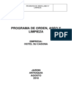 Programa de Orden, Aseo y Limpieza