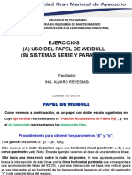 01 Ejercicio Con Papel de Weibull, 02 Ejercicios Sistemas Serie Paralelo - Ing. Álvaro Reyes MSC