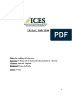 TRABAJO PRÁCTICO Análisis del discurso sobre la vinculación pasado/presente/futuro en Hobsbawm