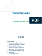 Valorizaciones: Cálculo y reajuste