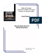 2019 audit of Nevada Board of Dental Examiners