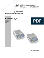 Operating Manual Precision Balance: Kern PLJ - N