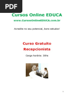 Apostila RECEPCIONISTA