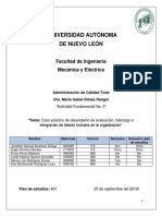 Actividad 2 Caso Práctico de Desempeño de La Evaluación Liderazgo e Integración Del Talento Humano en La Organización